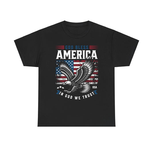 God Bless America USA Flag Eagle Patriotic T-Shirt