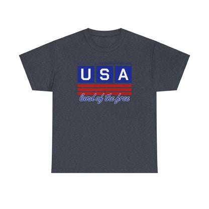 USA Land of the Free Graphic Design Tee