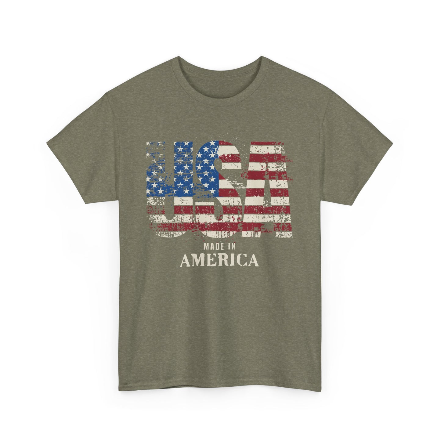 Made In American USA Patriotic Unisex Flag T-Shirt