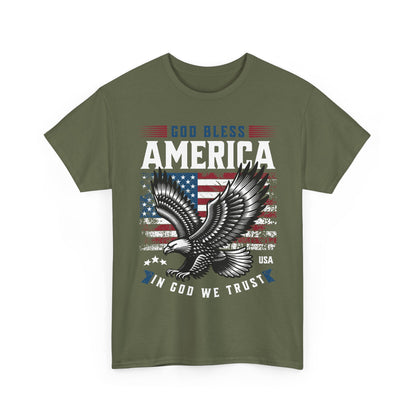 God Bless America USA Flag Eagle Patriotic T-Shirt