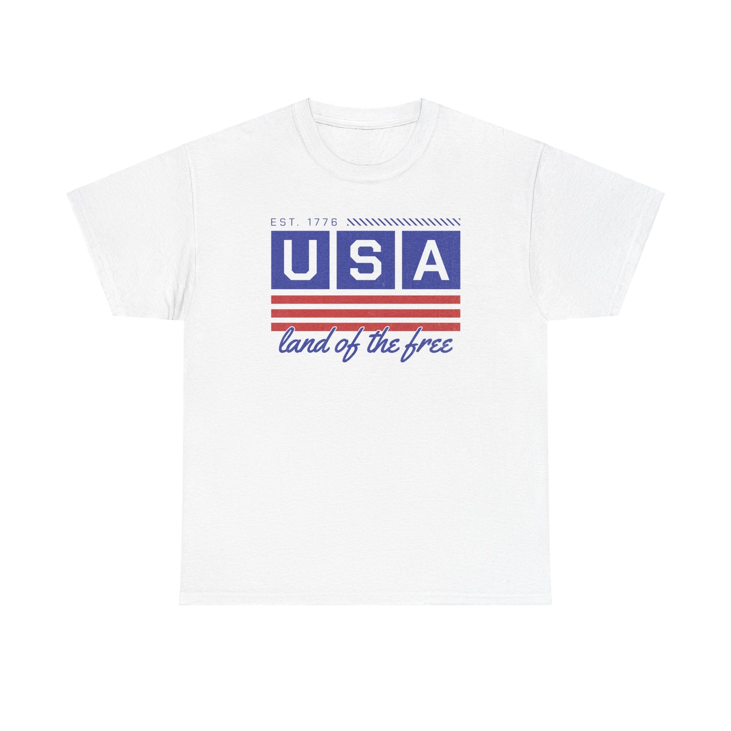 USA Land of the Free Graphic Design Tee