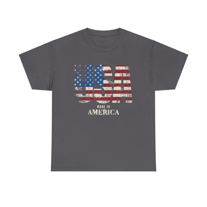 Made In American USA Patriotic Unisex Flag T-Shirt