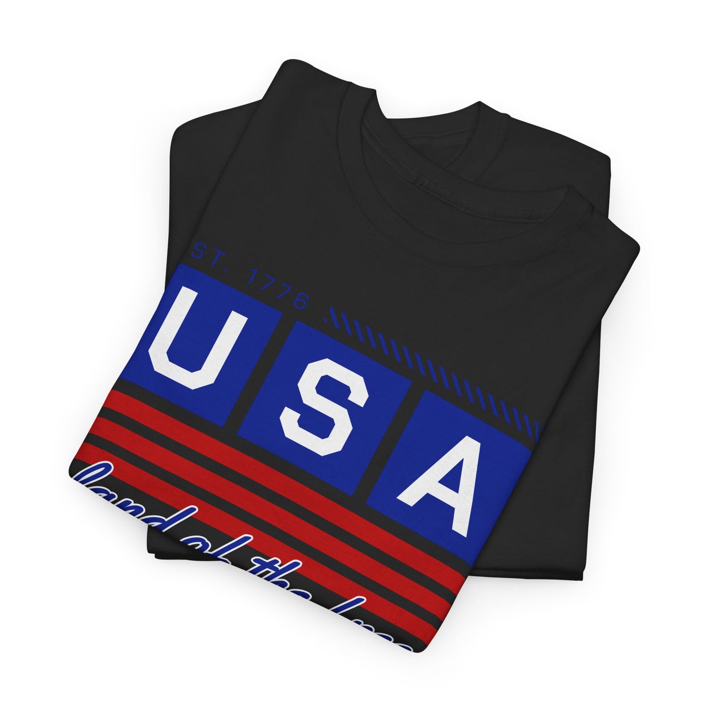 USA Land of the Free Graphic Design Tee