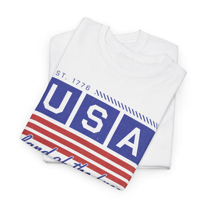 USA Land of the Free Graphic Design Tee