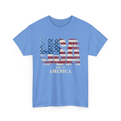 Made In American USA Patriotic Unisex Flag T-Shirt