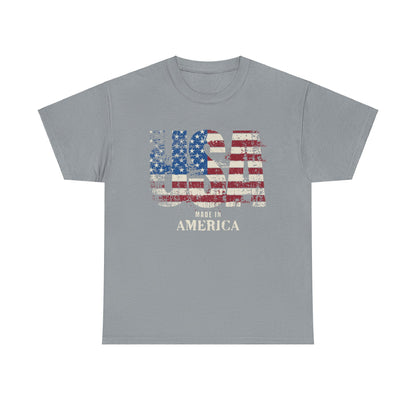 Made In American USA Patriotic Unisex Flag T-Shirt