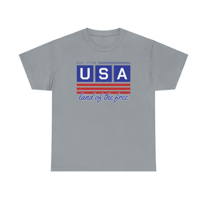 USA Land of the Free Graphic Design Tee