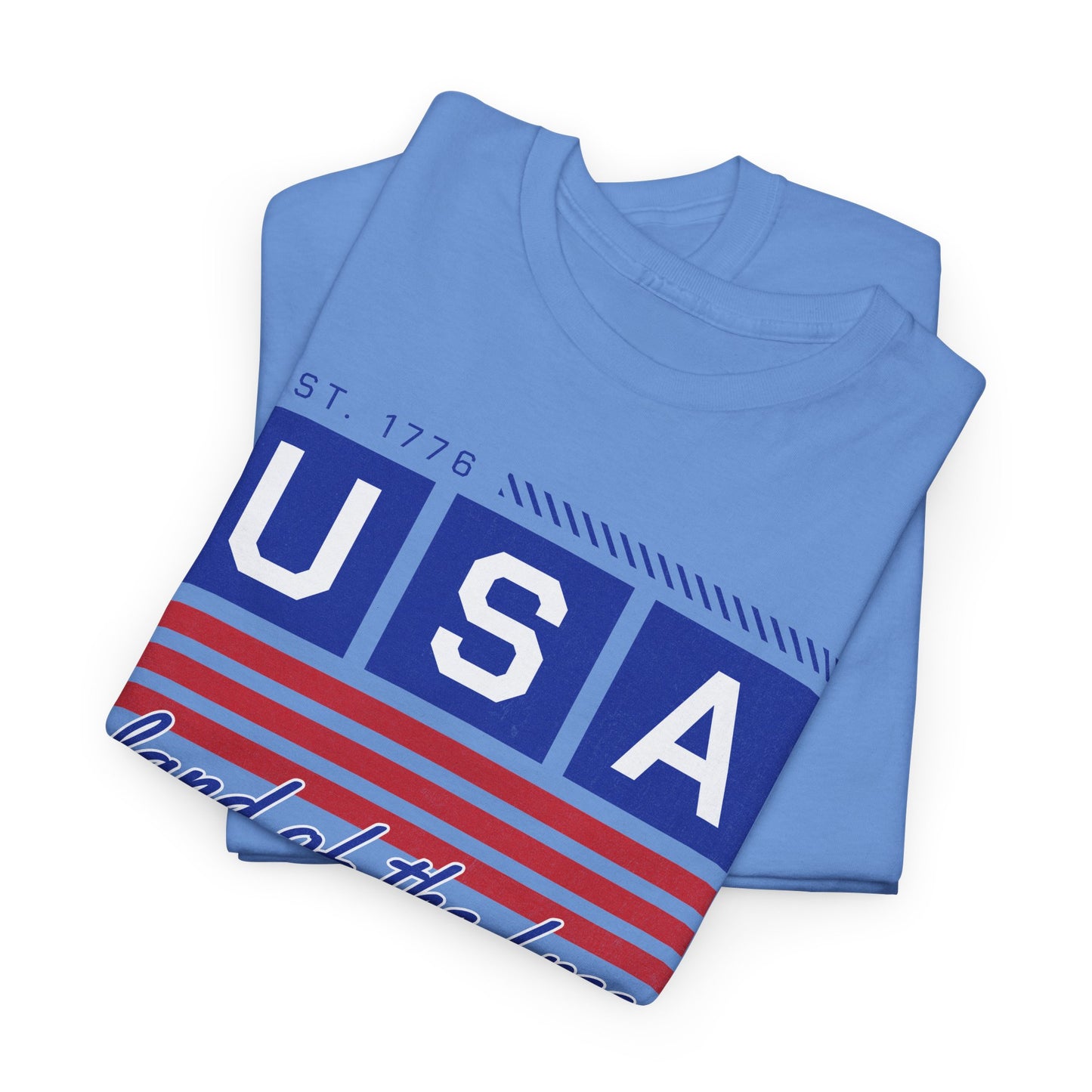 USA Land of the Free Graphic Design Tee