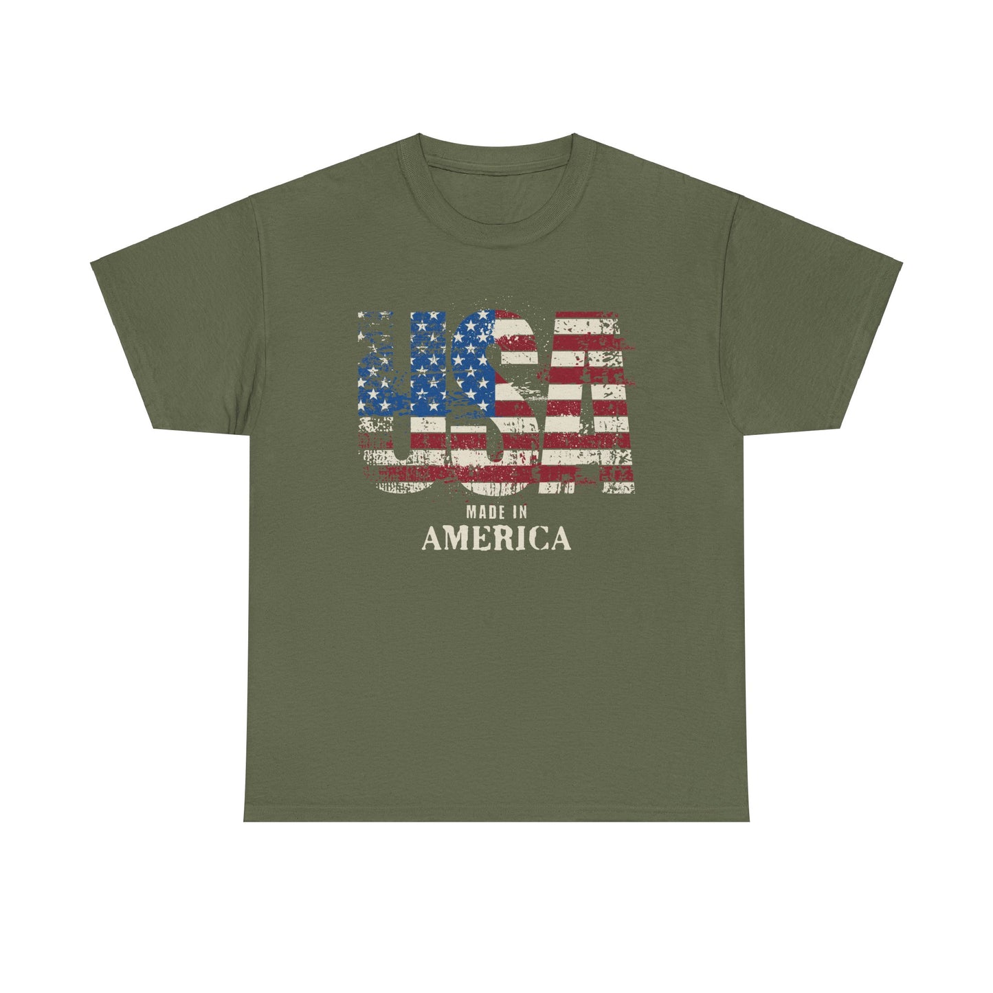 Made In American USA Patriotic Unisex Flag T-Shirt