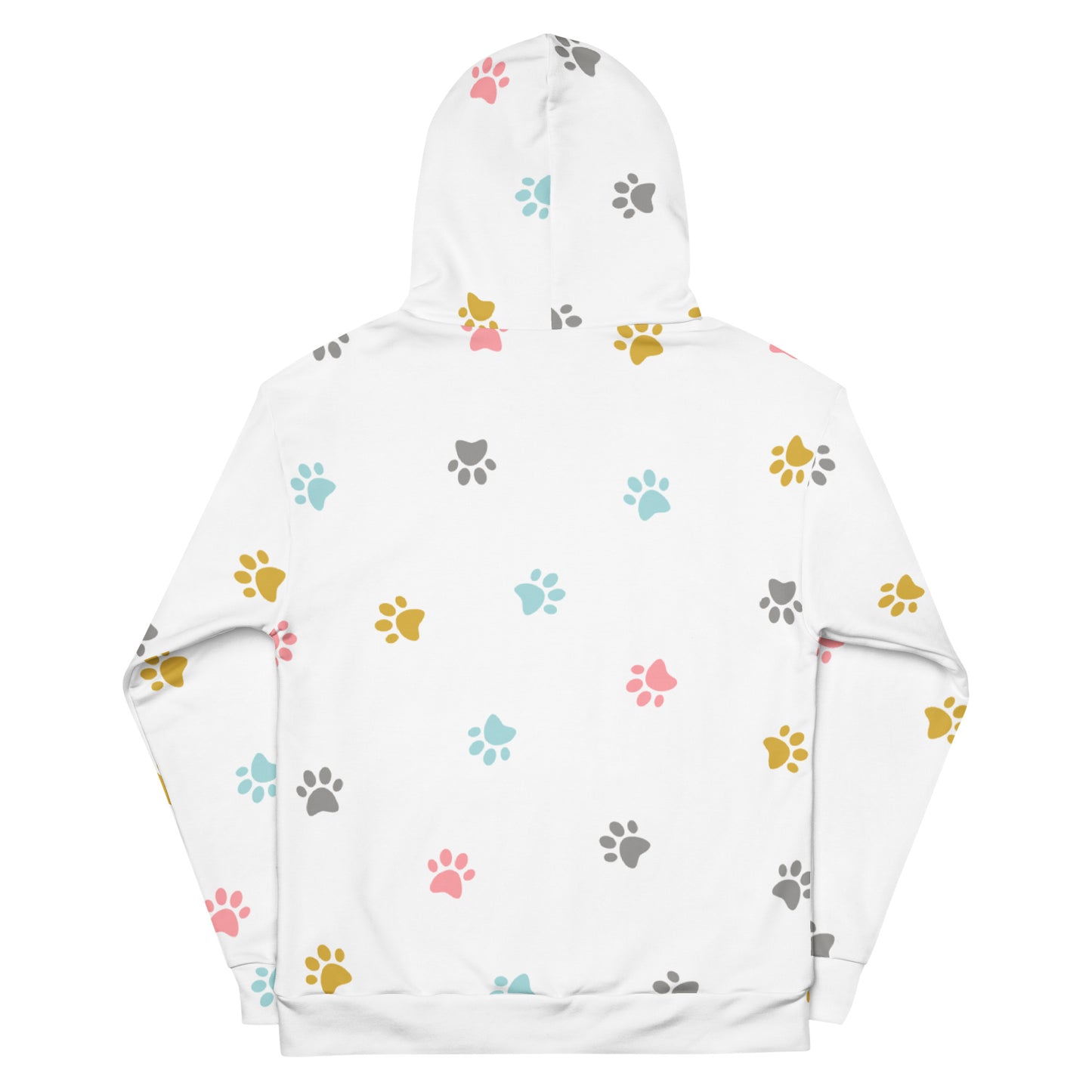 Cute Colorful Kitten Paw Overall Design Hoodie Sweatshirt