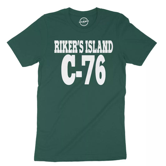 Men's Funny T-Shirt Riker's Island C-76