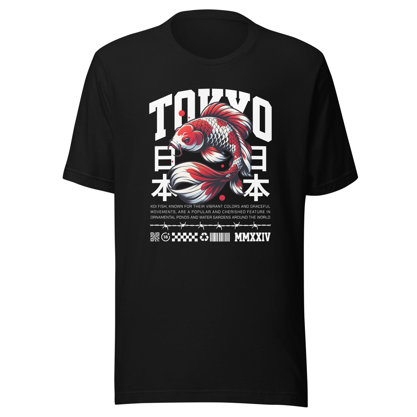 Men's Urban Streetwear Y2K Tokyo Koi Fish T-Shirt