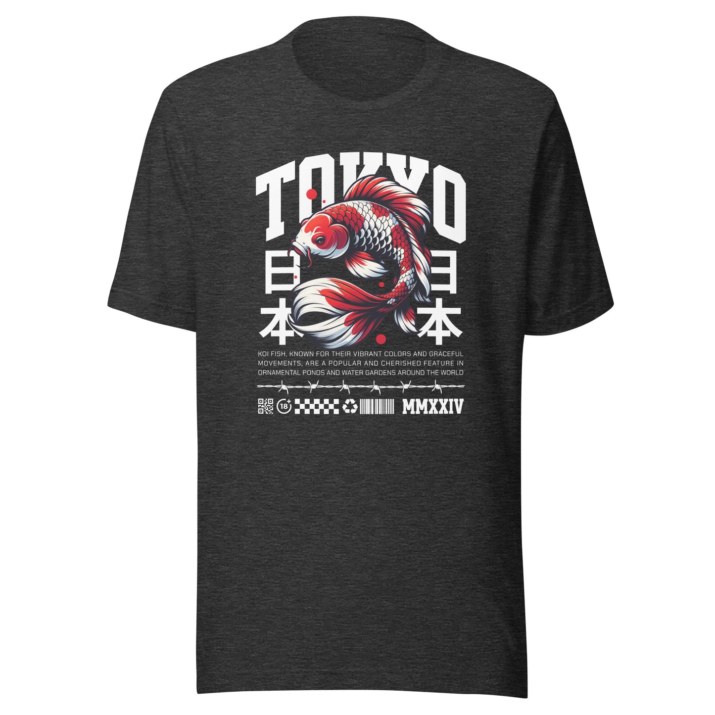 Men's Urban Streetwear Y2K Tokyo Koi Fish T-Shirt