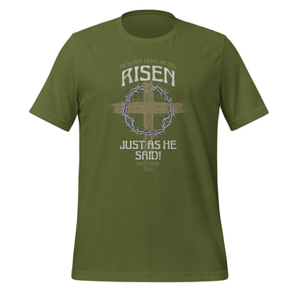 He Has Risen Christian Faith T-Shirt