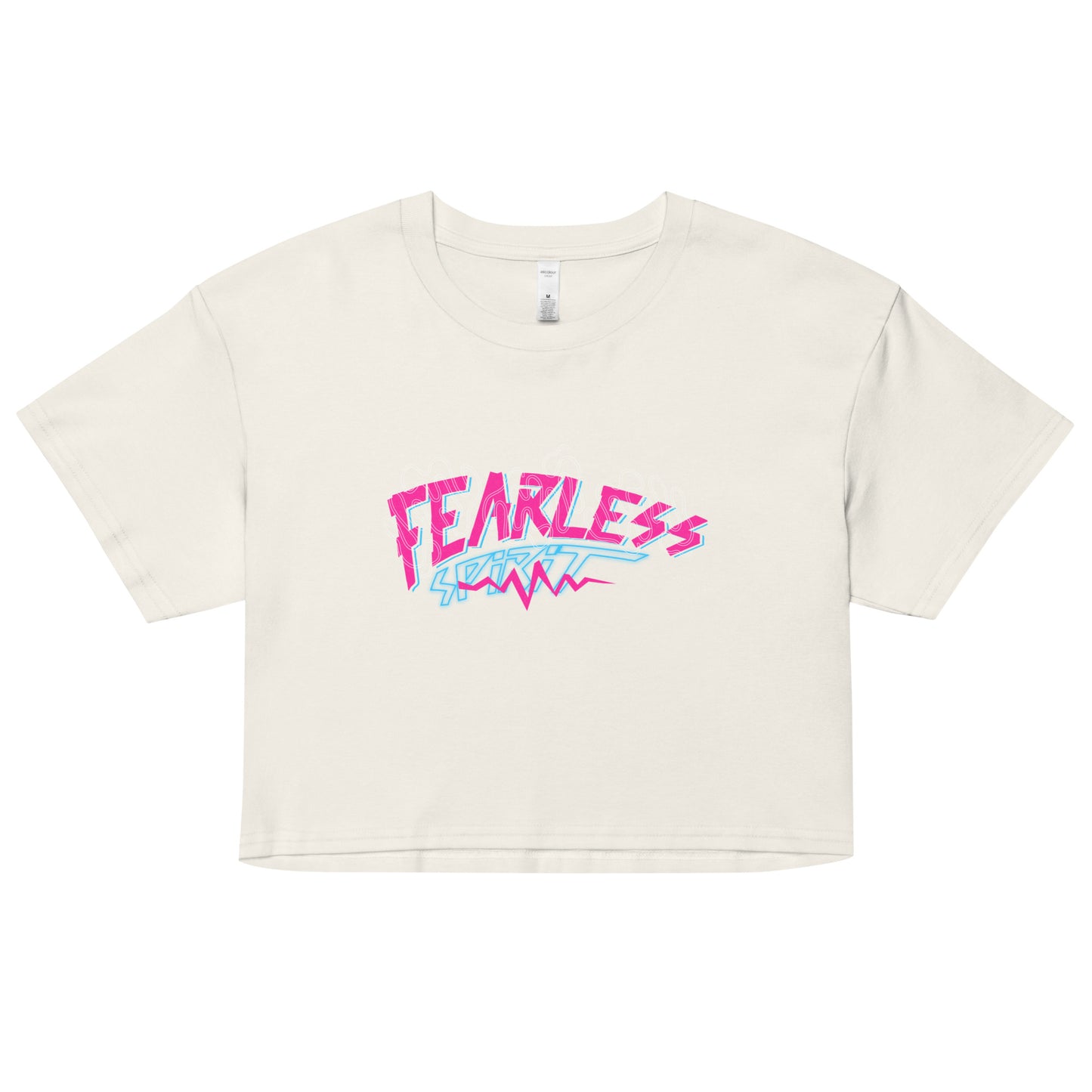 Women’s Relaxed Fit Crop Top Fearless Spirit Statement Shirt Top