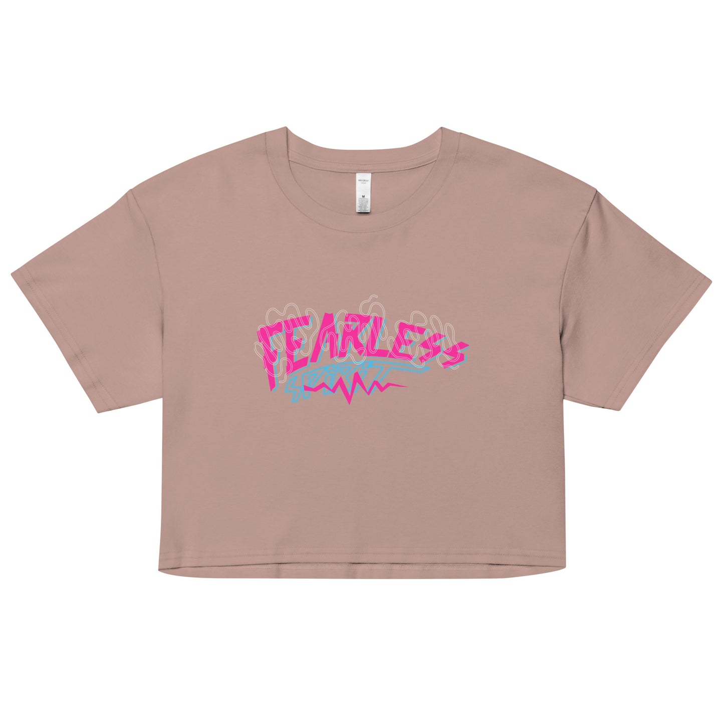 Women’s Relaxed Fit Crop Top Fearless Spirit Statement Shirt Top