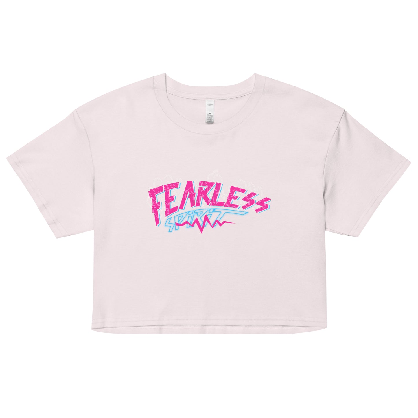 Women’s Relaxed Fit Crop Top Fearless Spirit Statement Shirt Top