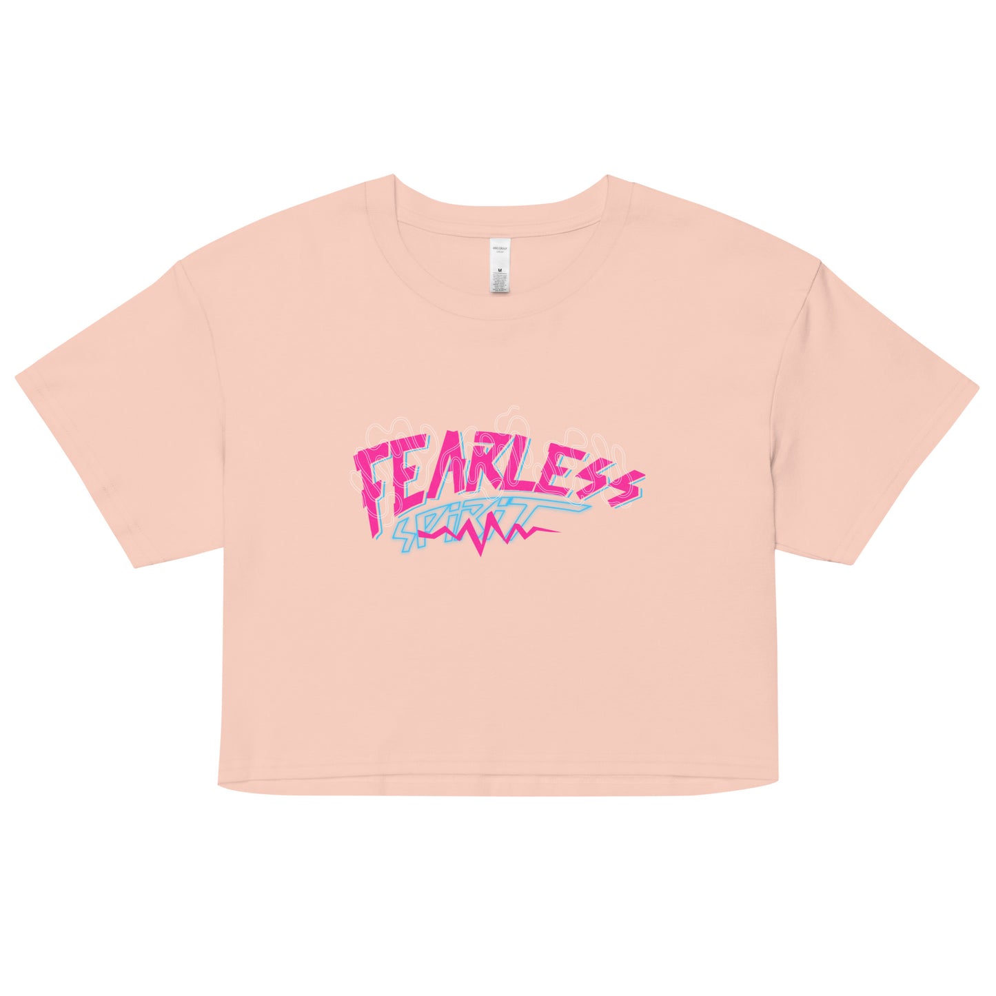 Women’s Relaxed Fit Crop Top Fearless Spirit Statement Shirt Top