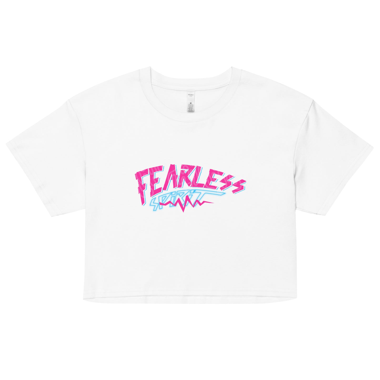 Women’s Relaxed Fit Crop Top Fearless Spirit Statement Shirt Top